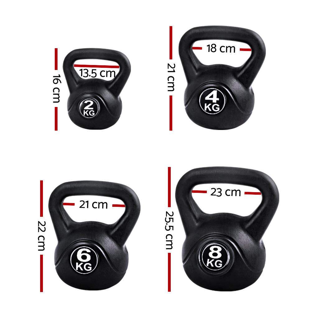 NNEDSZ 22kg Kettlebell Set Weight Lifting Kettlebells Bench Dumbbells Gym Home