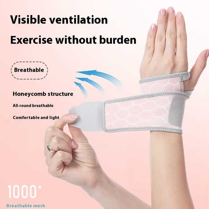 NNEDSZ 2 Pairs Grey Breathable Sports Wrist Support Wrap - Fitness Gym Wristband for Badminton & Injury Prevention